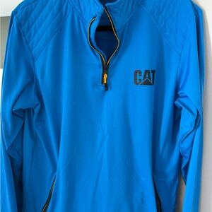 Men’s CAT Blue Quarter-Zip Pullover size Large